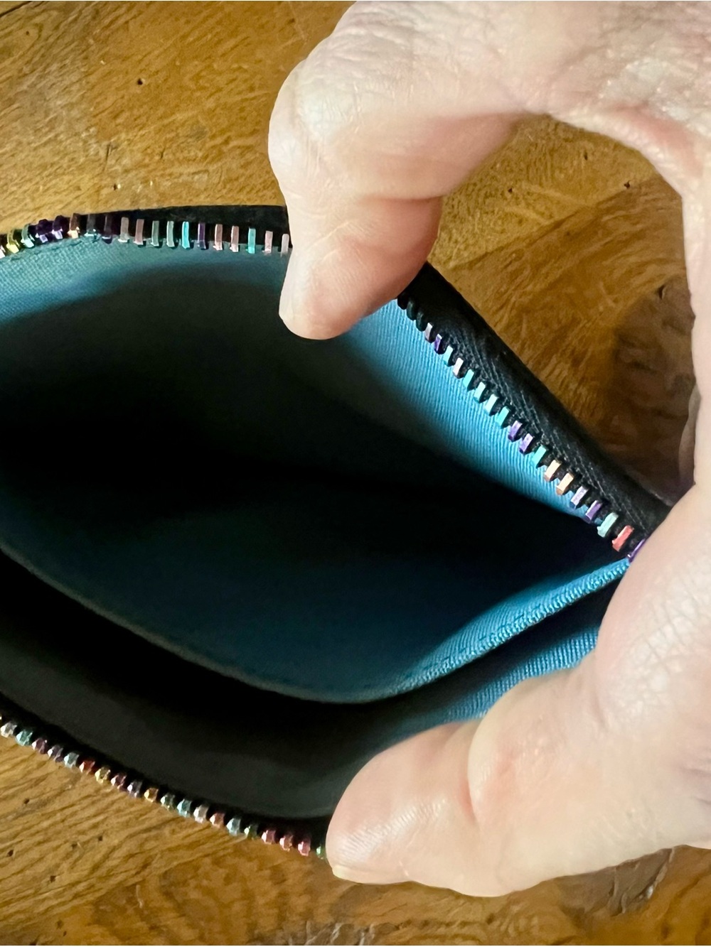 Dooney & Bourke Black Rainbow DB Wristlet - Picture 5 of 5
